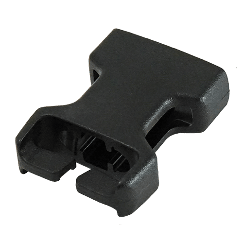 black plastic buckle