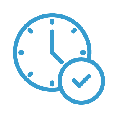 clock and checkmark icon